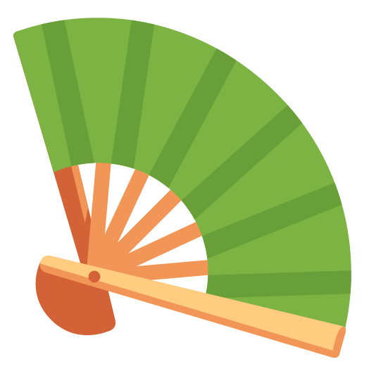 green_heart-folding_hand_fan