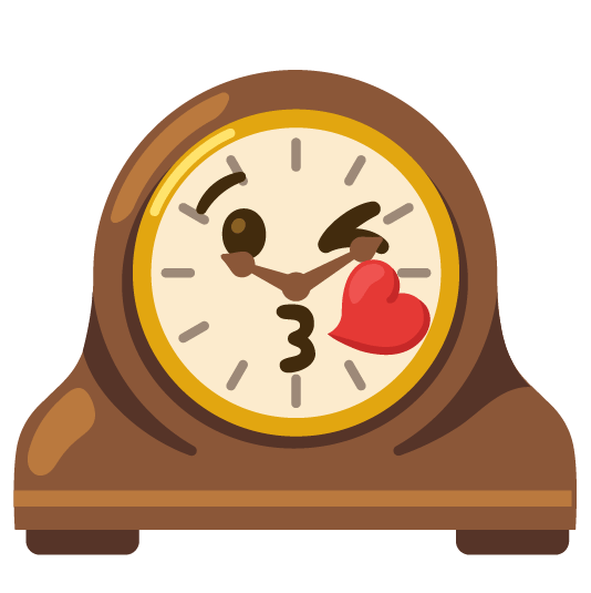 kissing_heart-mantelpiece_clock