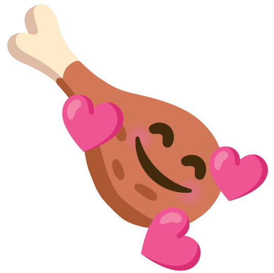 smiling_face_with_3_hearts-poultry_leg