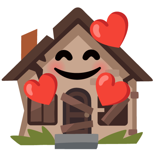 smiling_face_with_3_hearts-derelict_house_building