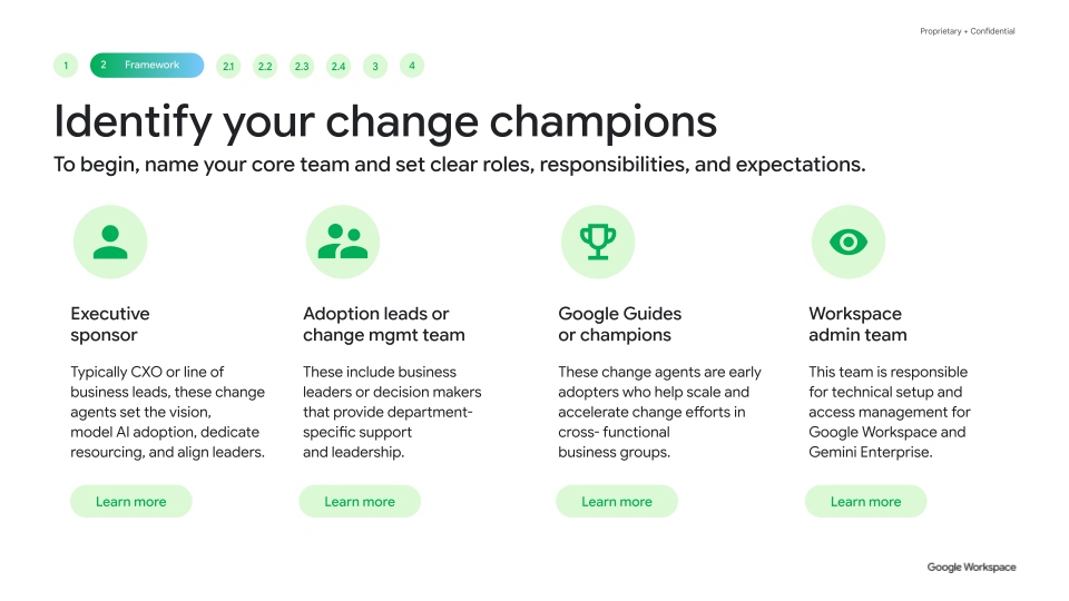 Identify your change champions