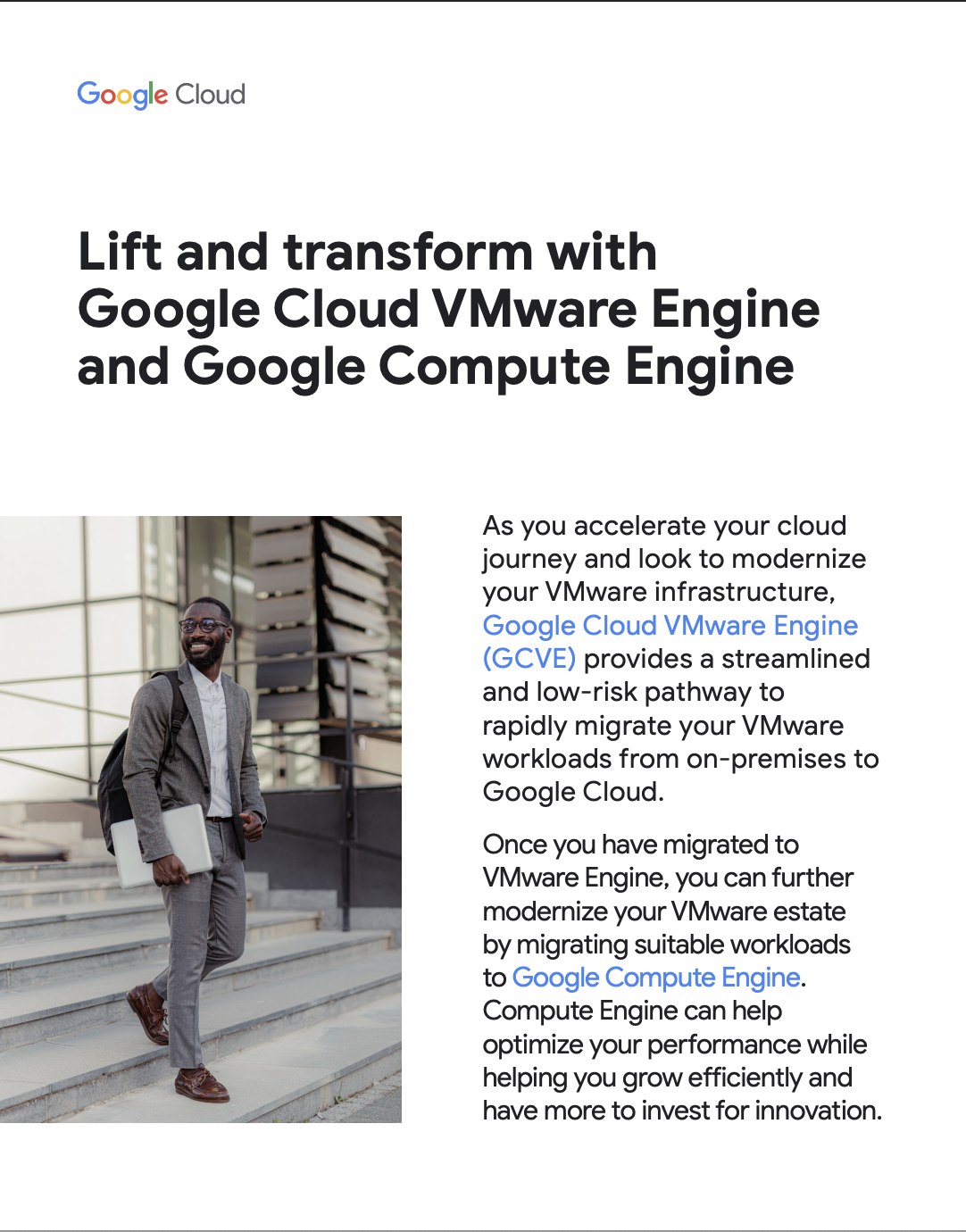 Lift, transform, and modernize your VMware workloads with Google Cloud