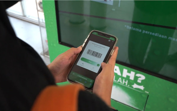 Using Grivy app at kiosk