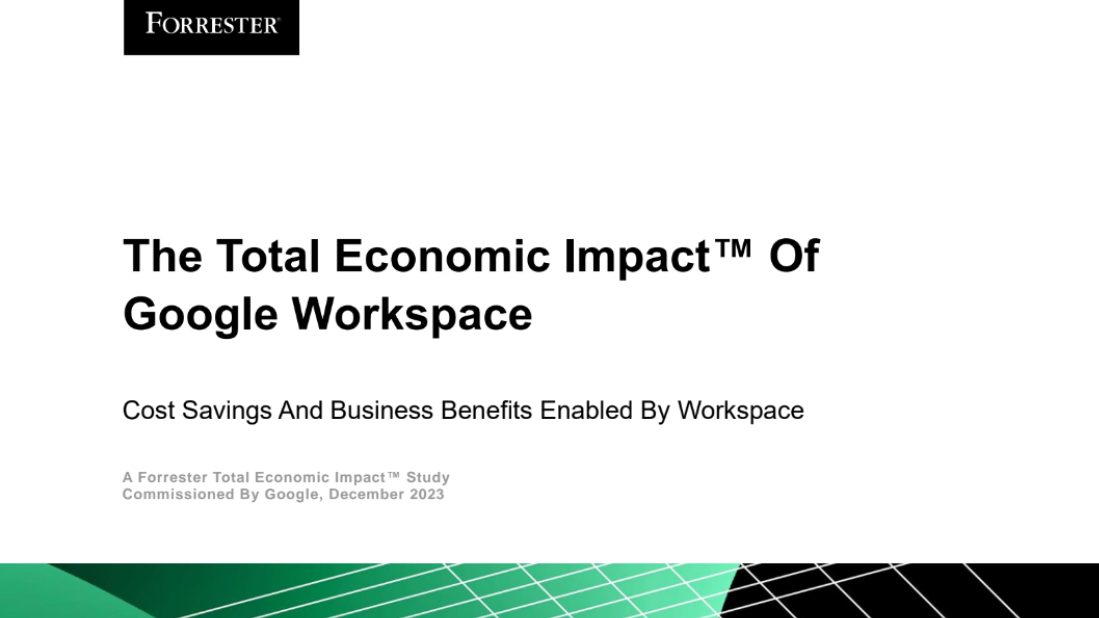 The Total Economic Impact™ Of Google Workspace