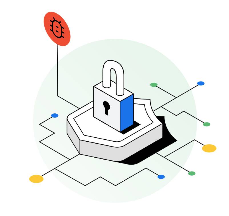 Security lock illustration