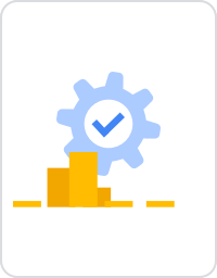 Conceptual thumbnail of a gear with a checkmark in it hovering over buildings