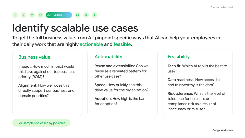 Identify scalable use cases
