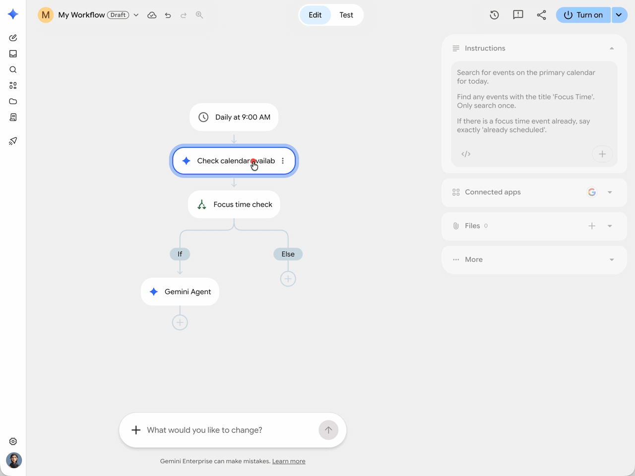 Workflow designer UI