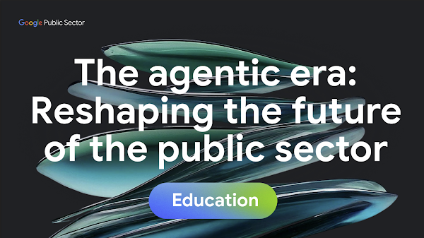 green and blue swirling glass on a black background with the agentic era title