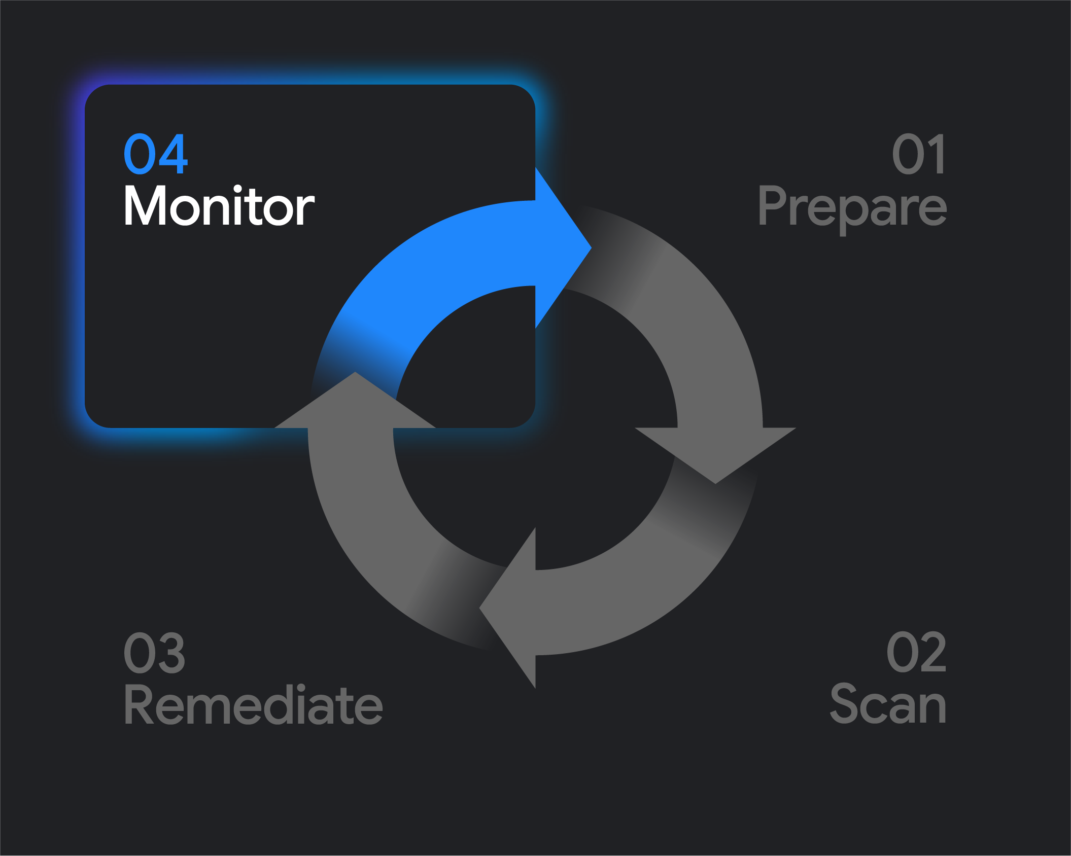 Risk Management Cycle highlighting text 'Monitor'