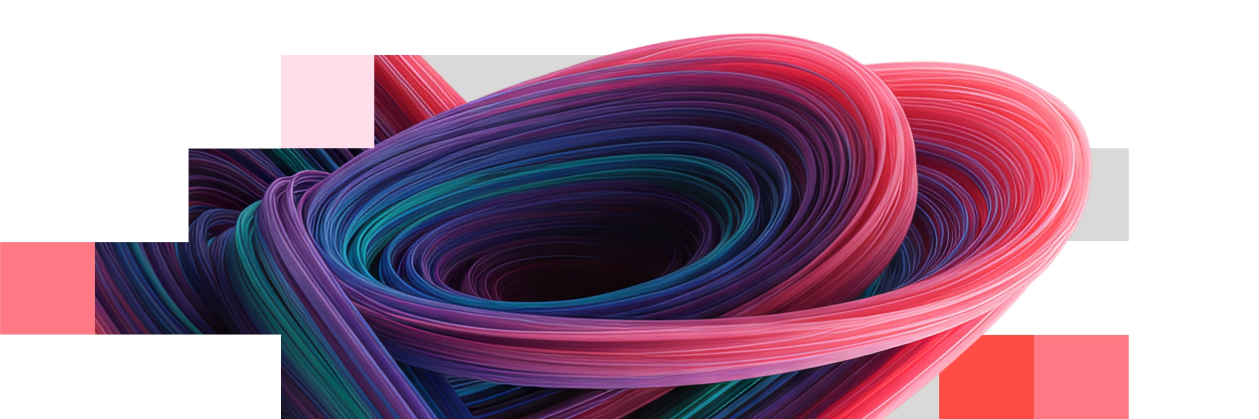 Image of colorful interconnected swirls