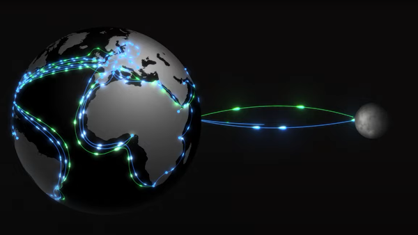 Globe noir et galaxie