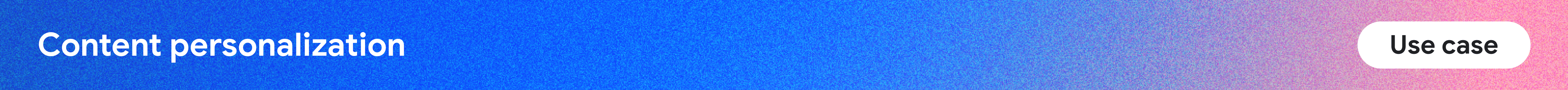 Content personalization