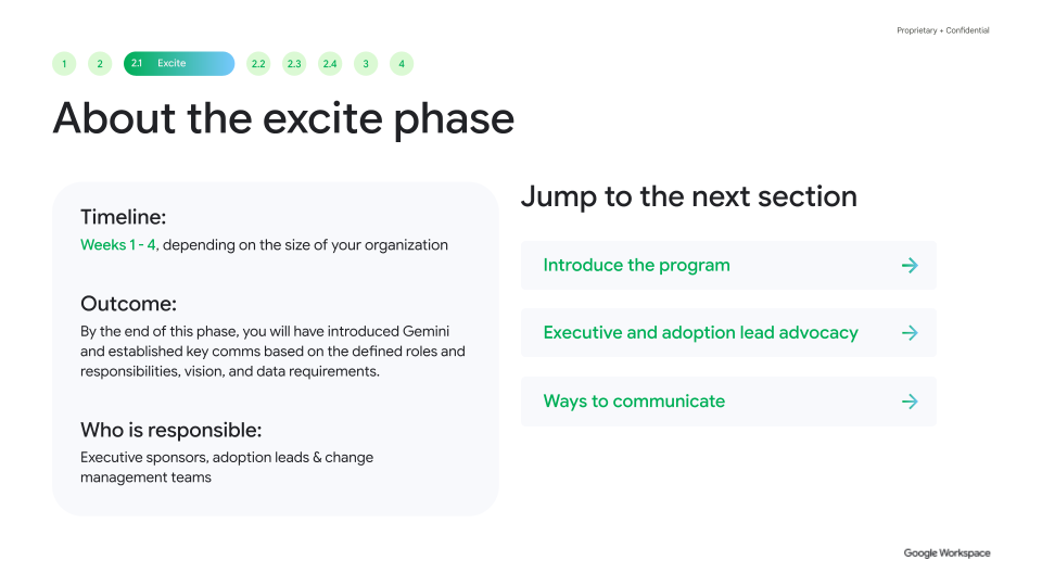 About the excite phase