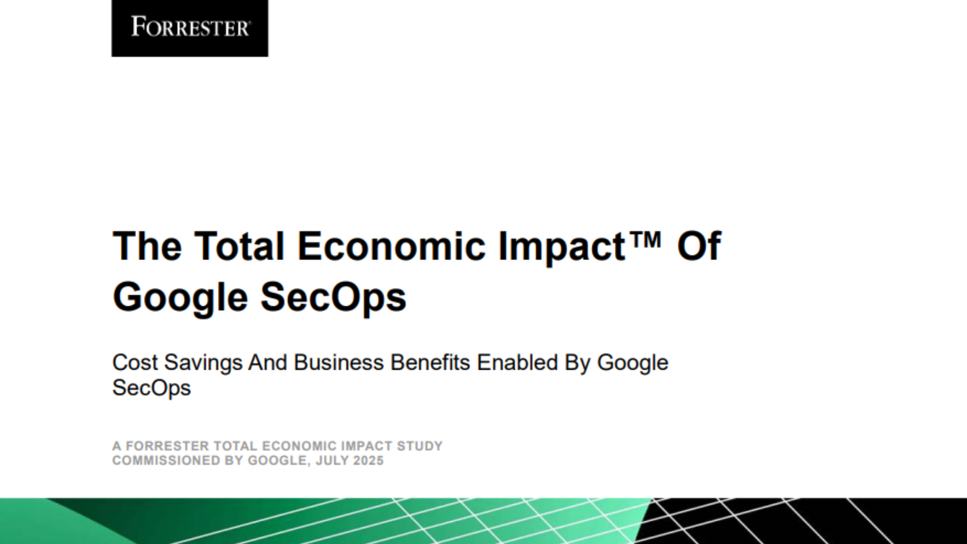 The Total Economic Impact™ of Google SecOps