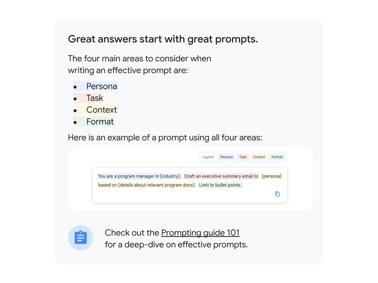 Great answers start with great prompts