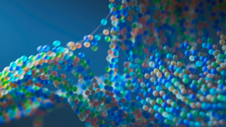 tiny multi-colored particles