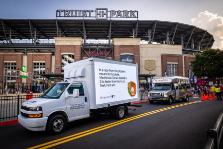 Google Cloud AllStars truck in front of Truist Park
