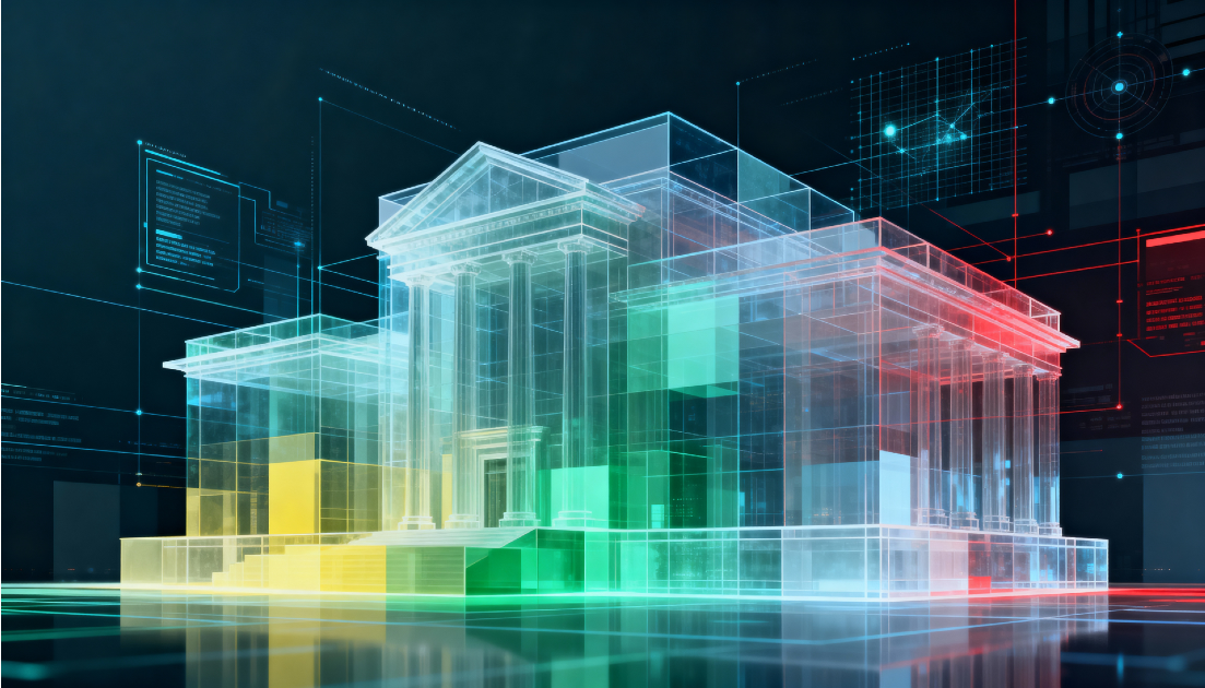 Stylized image of government building