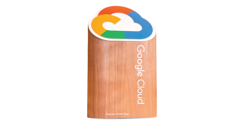 Google Cloud Partner Awards trophy