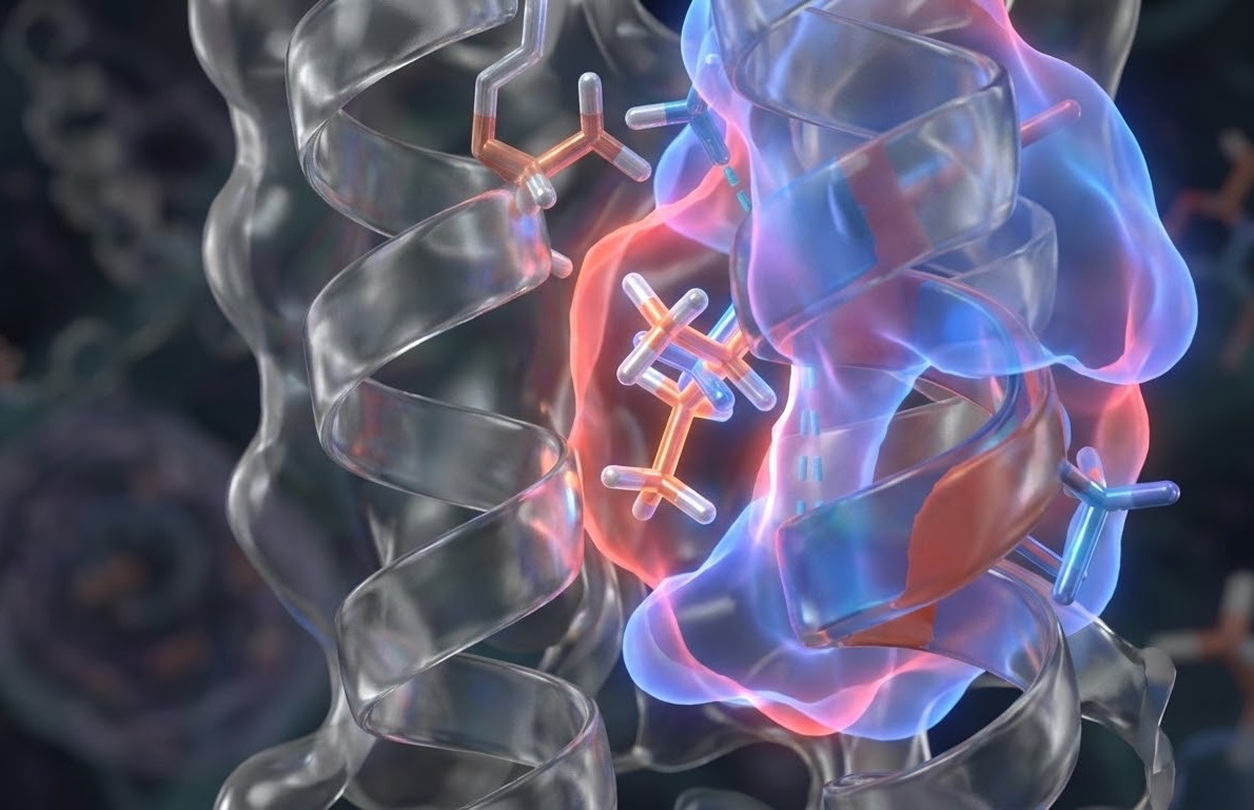 A flow chart that illustrates the process of Decoy Therapeutics using AI Peptide technology