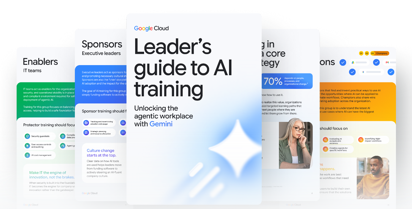 Google Cloud leader's guide to AI training. Unlocking the agentic workplace with Gemini
