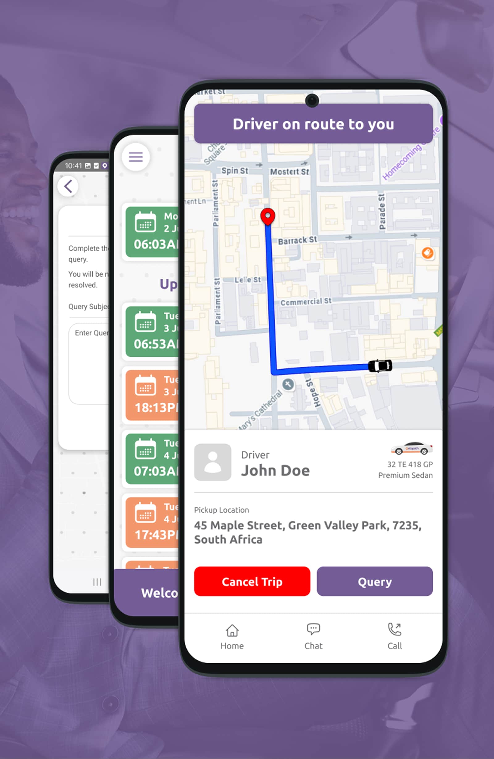 Mobile app interface