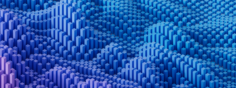 blue isometric data charts pattern