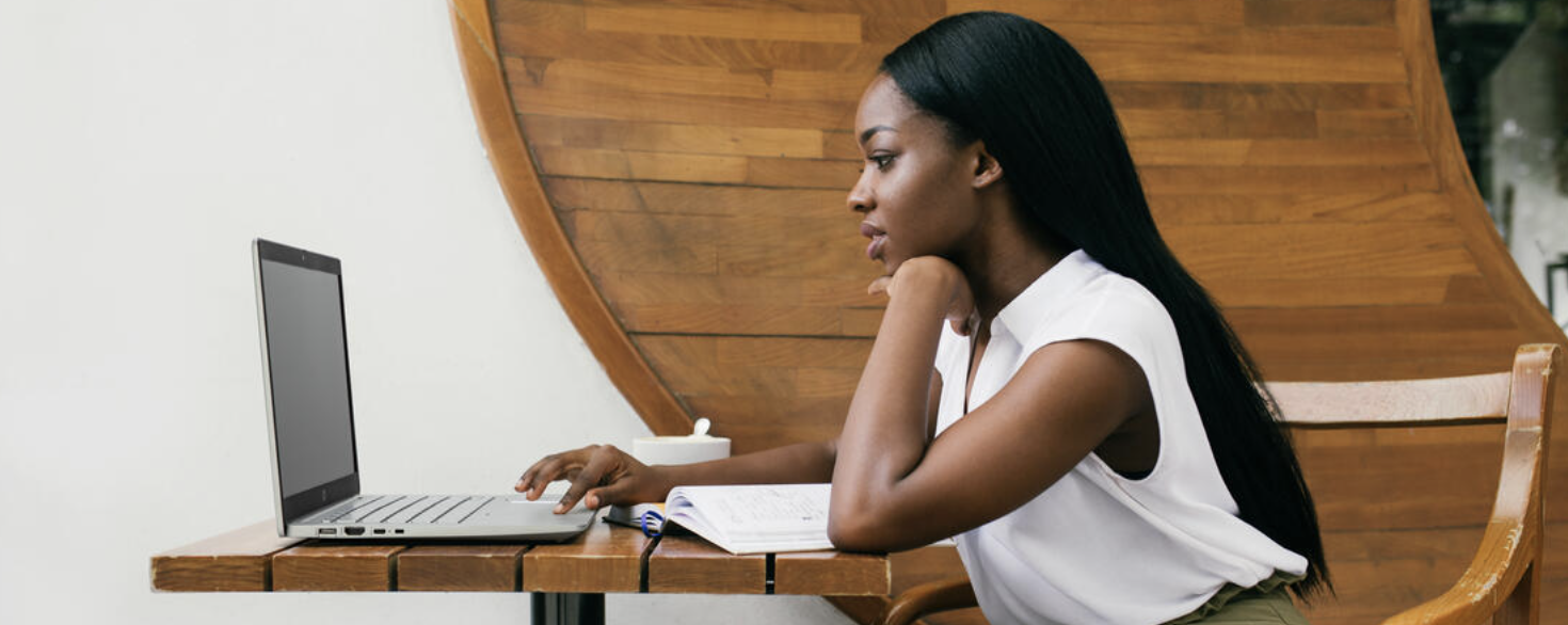woman at computer