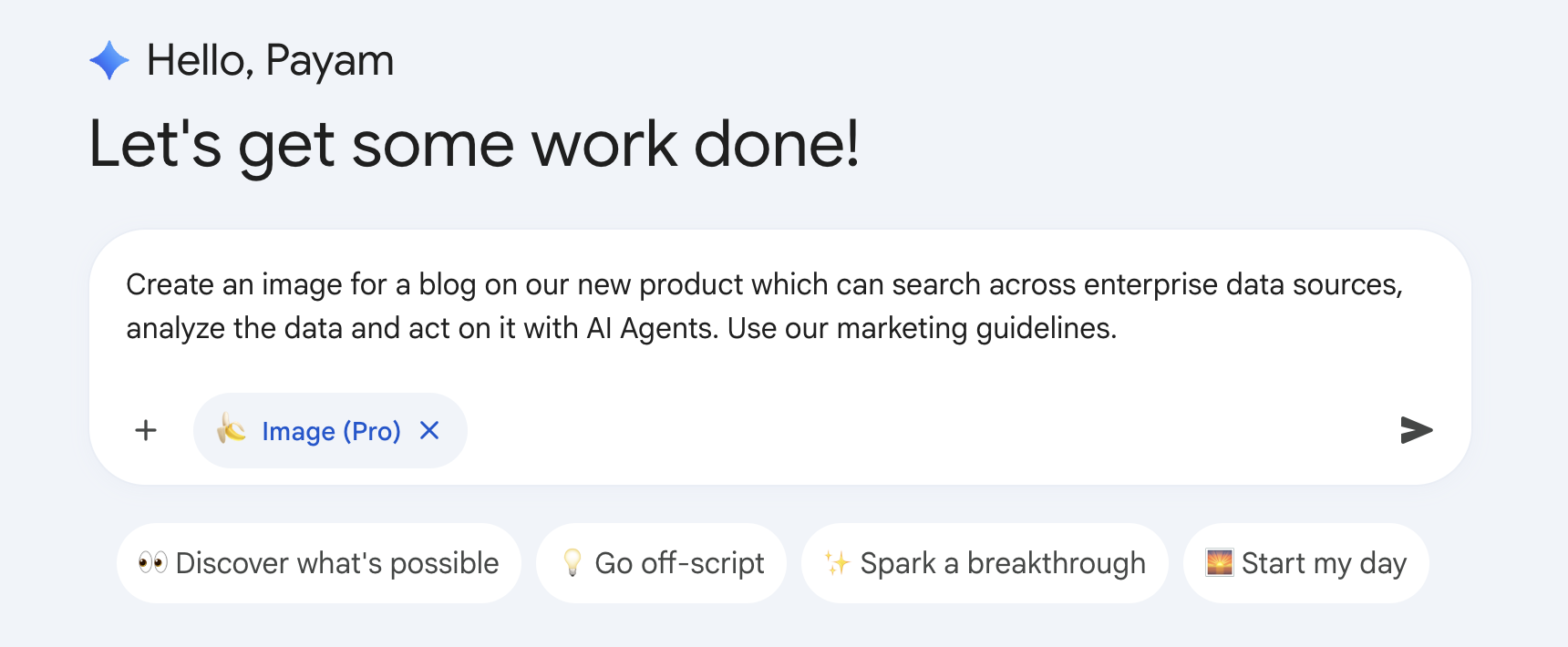 Generating a media with Gemini Enterprise