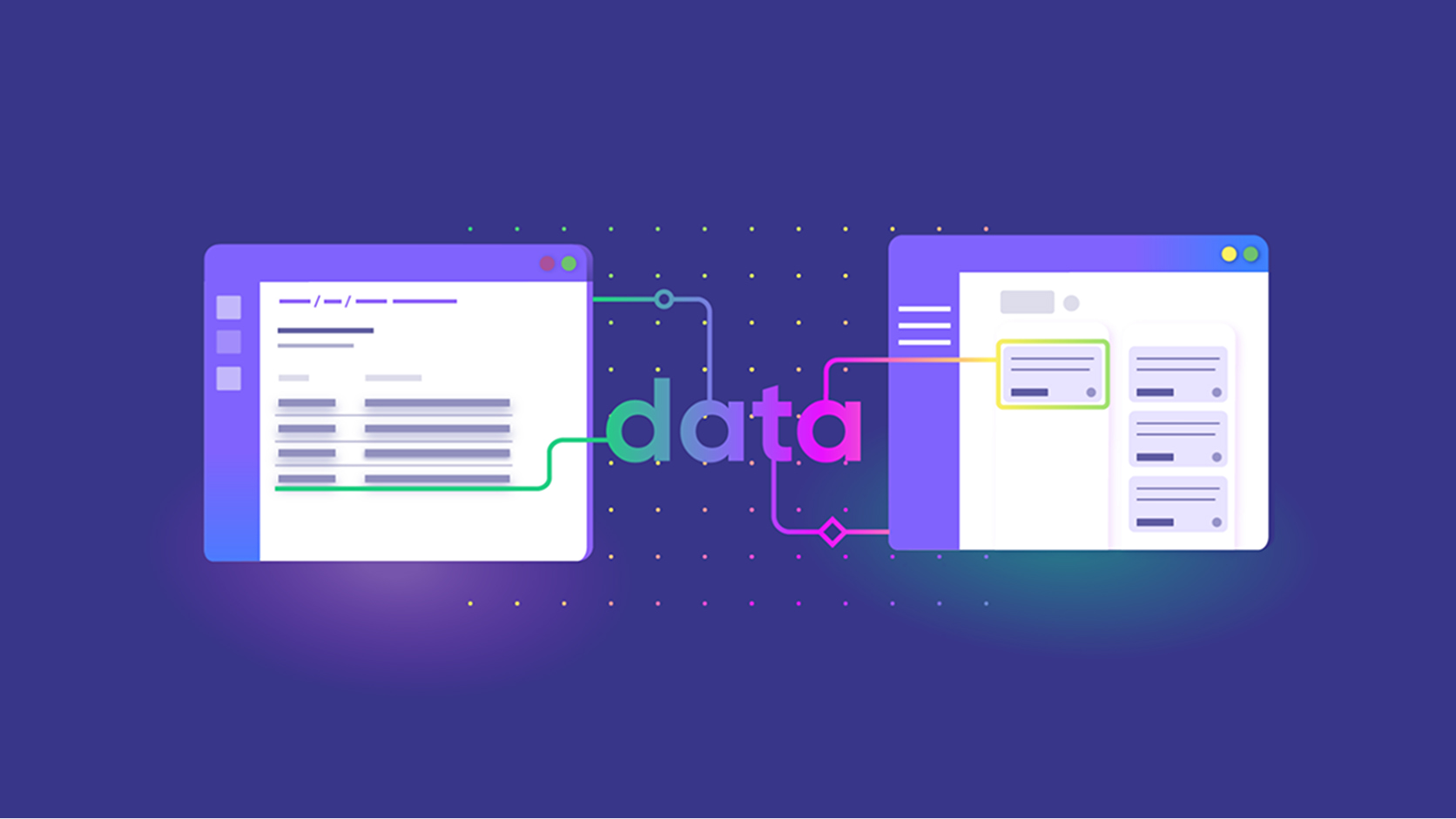Data connecting two pages