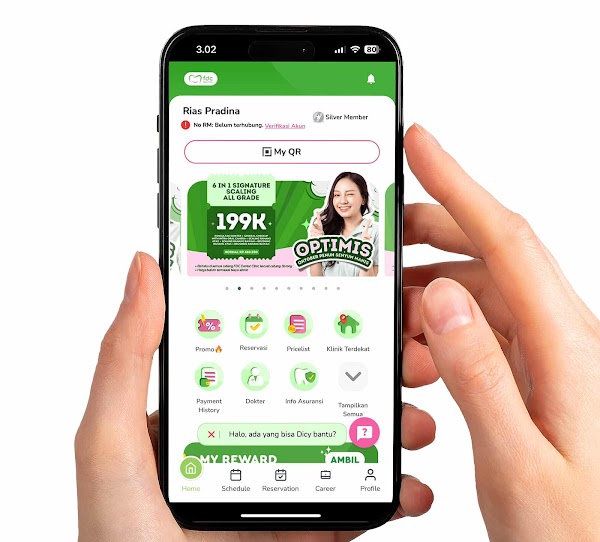 FDC Dental app on smartphone