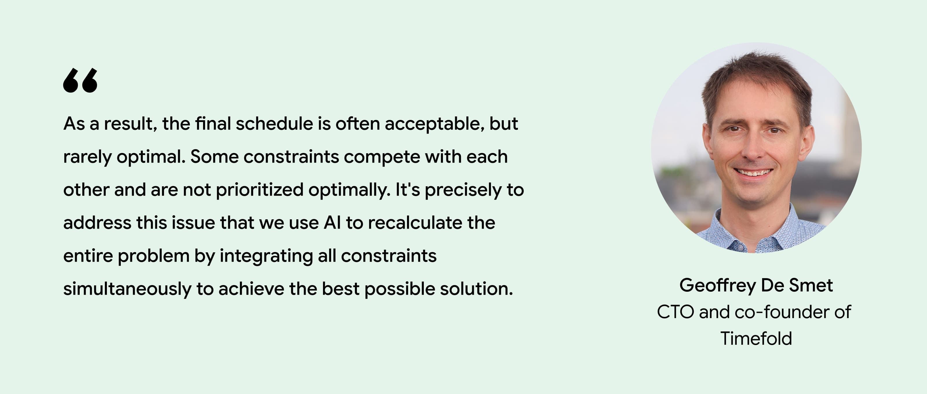 Snapshot of Geoffrey De Smet and his quote