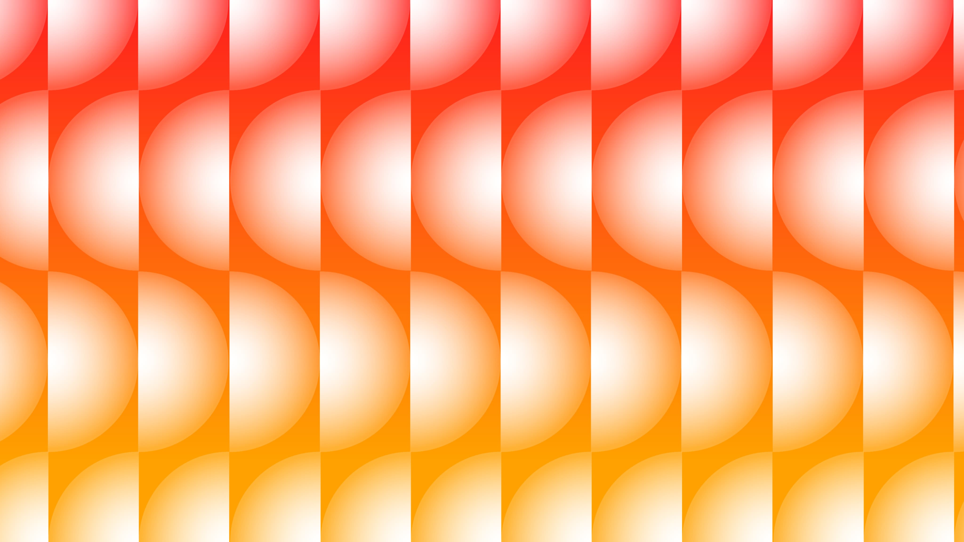Abstract red and orange repeating semi-circle pattern