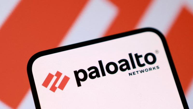 Palo Alto Networks written on a smartphone screen