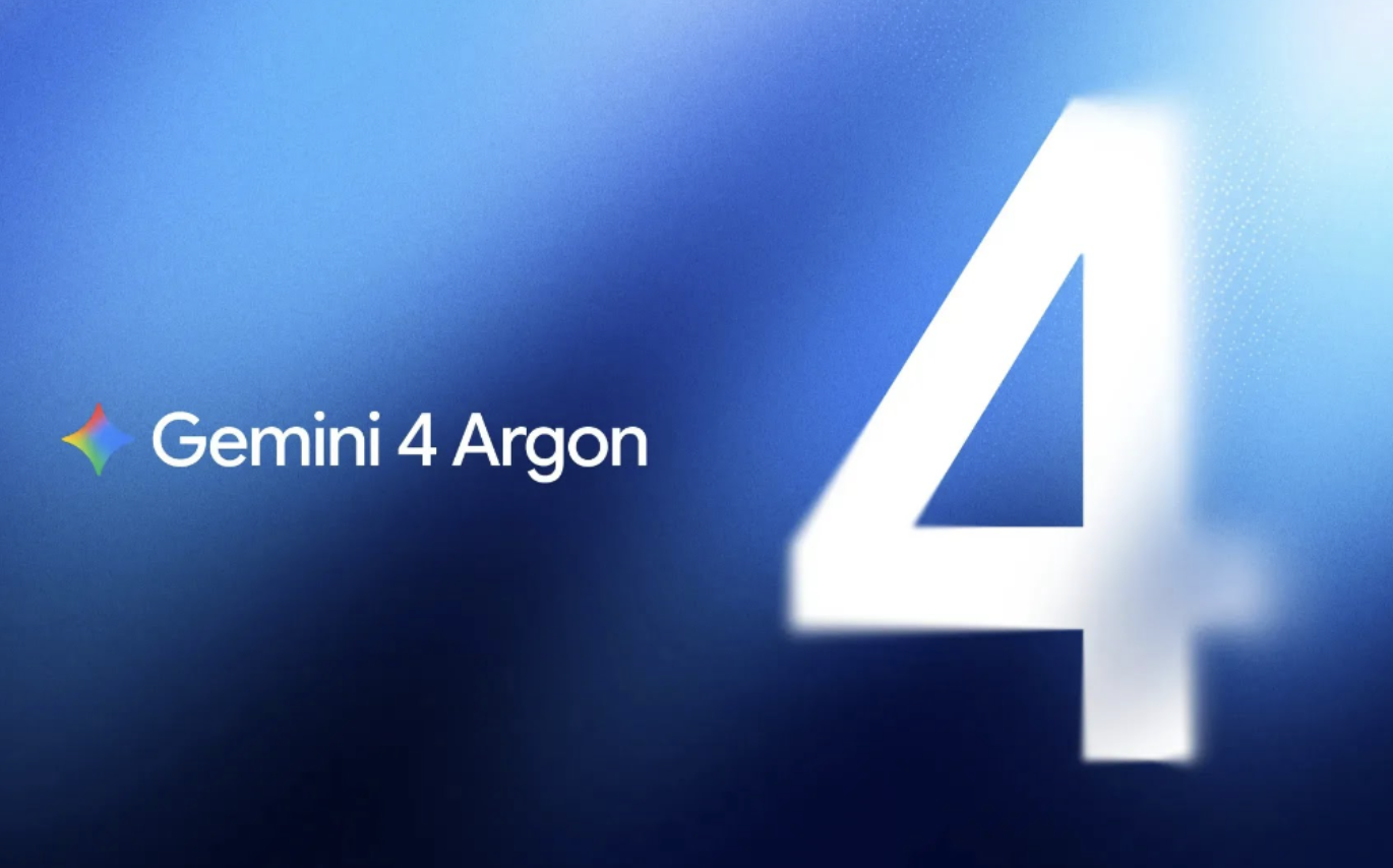Gemini 4 Argon Logo and #4 in a large font