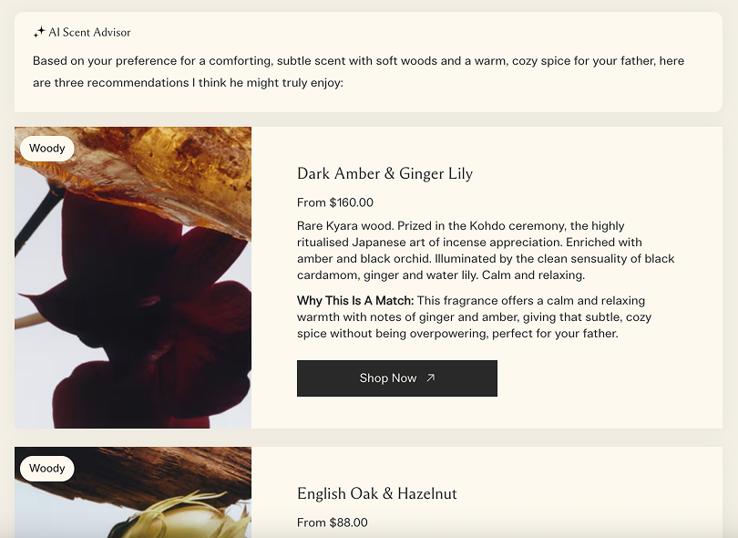 AI Scent Advisor fragrance recommendations for men's cologne