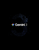 黑色背景上的 Gemini 3 徽标