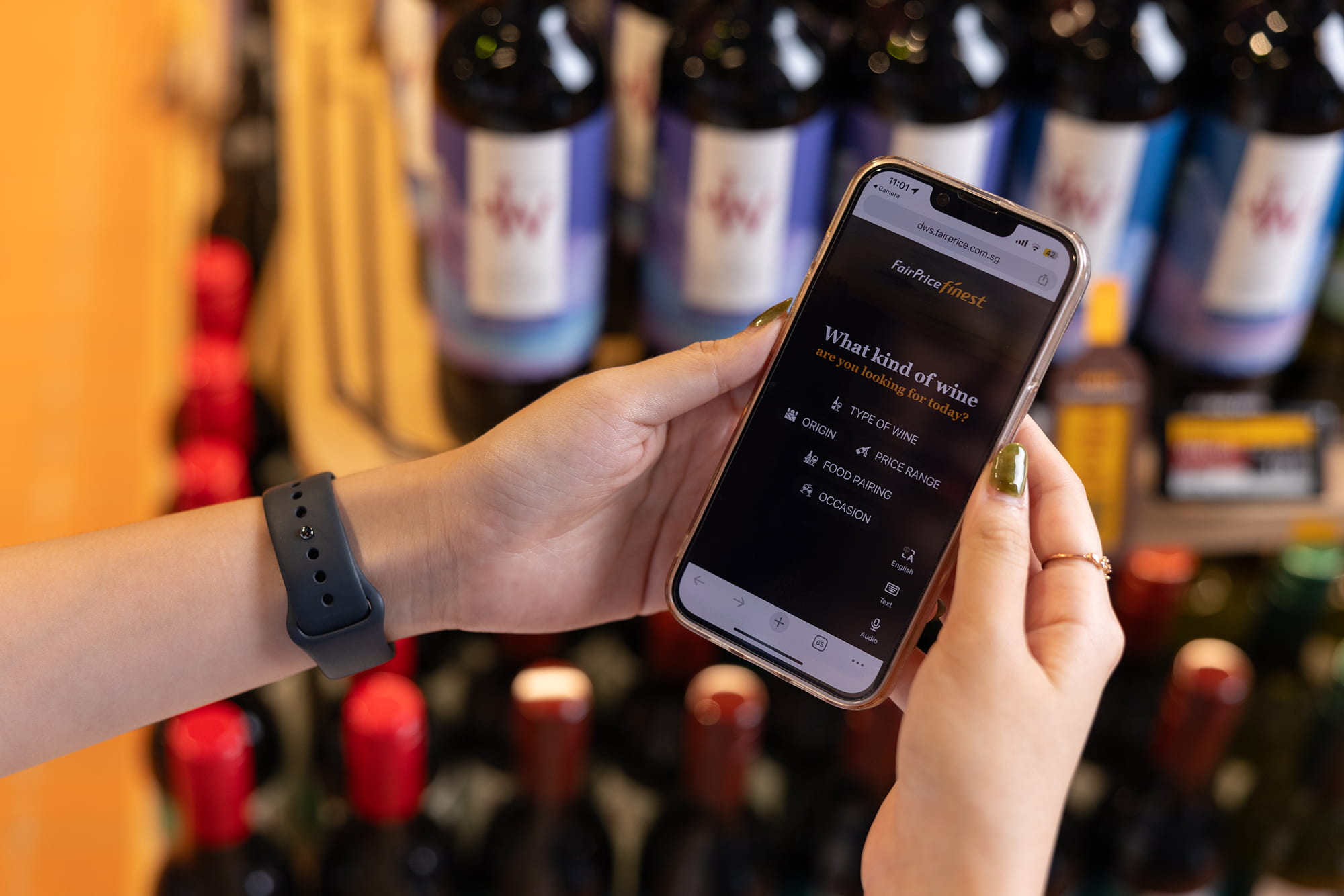 Gen AI wine pairing on mobile app
