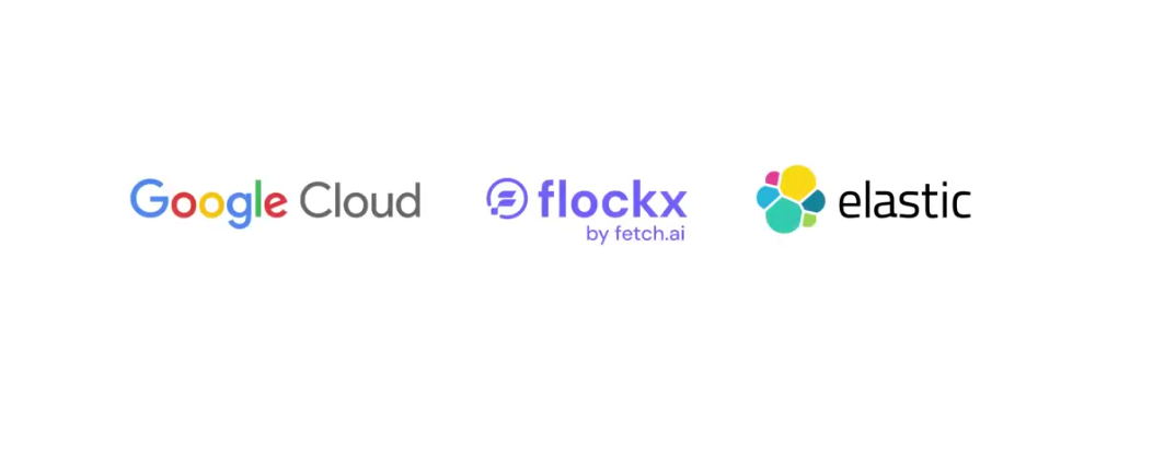 Google Cloud, Flockx, and Elastic logos