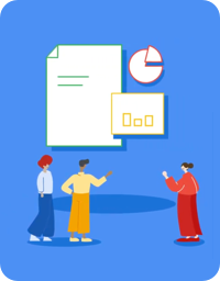 image of people looking at documents 