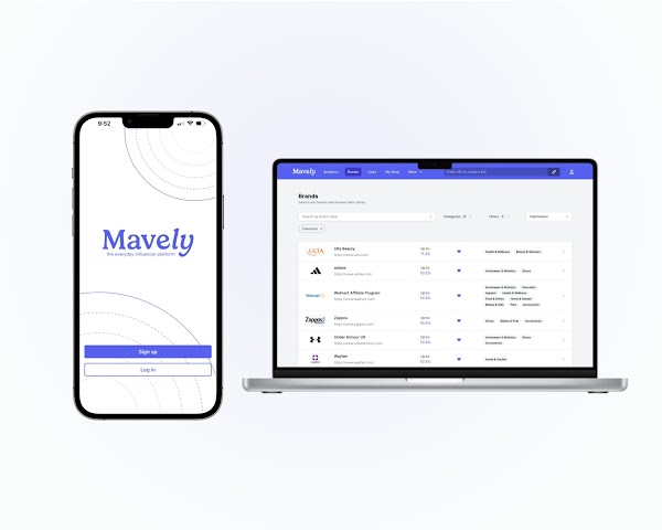 Mavely desktop and mobile app