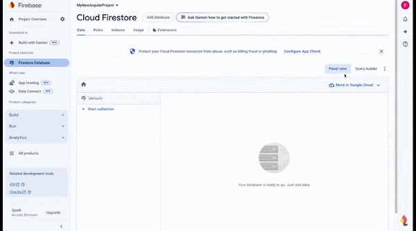Gemini in Firebase example video