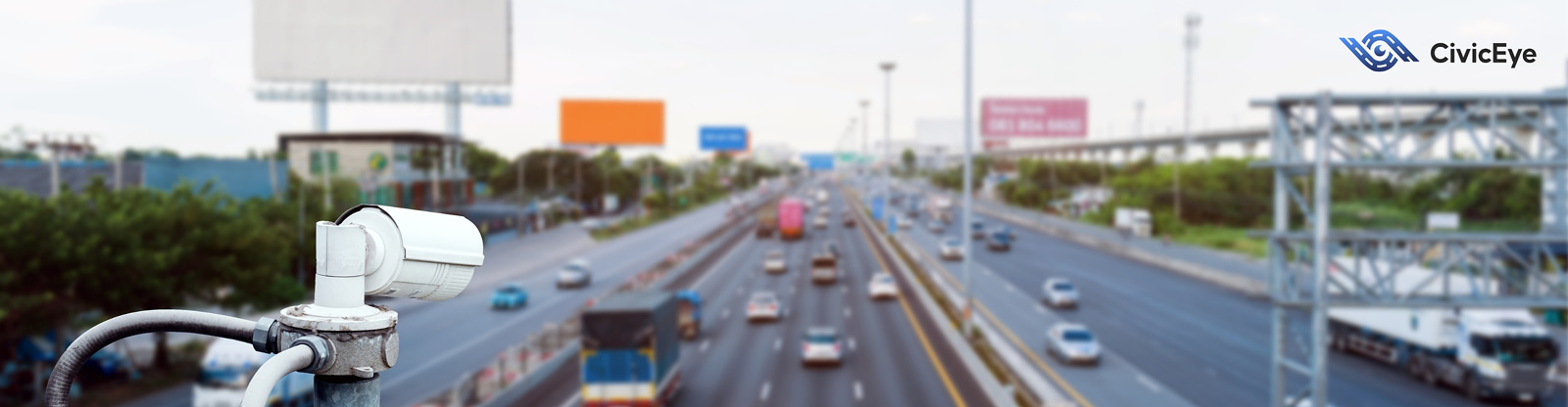CivicEye traffic camera monitoring busy highway