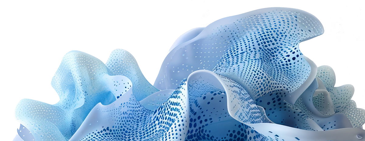 Blue wavy AI-generated image