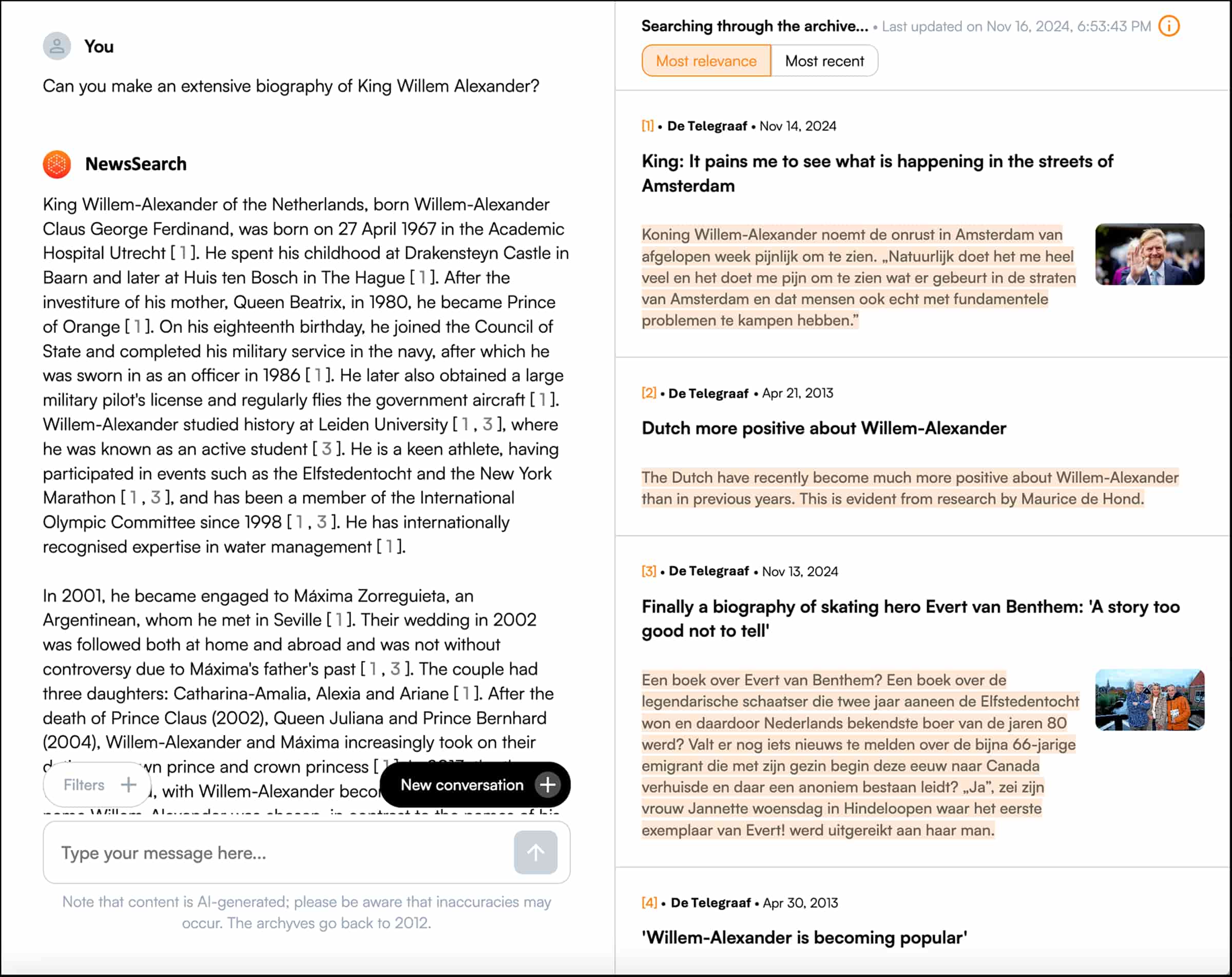 NewsSearch biography