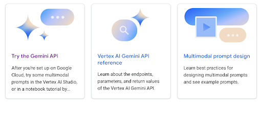 Gemini API, Vertex AI Gemini API 참조, 멀티모달 프롬프트 설계 사용해 보기