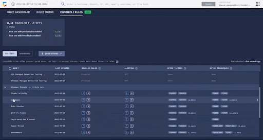 Chronicle curated detections