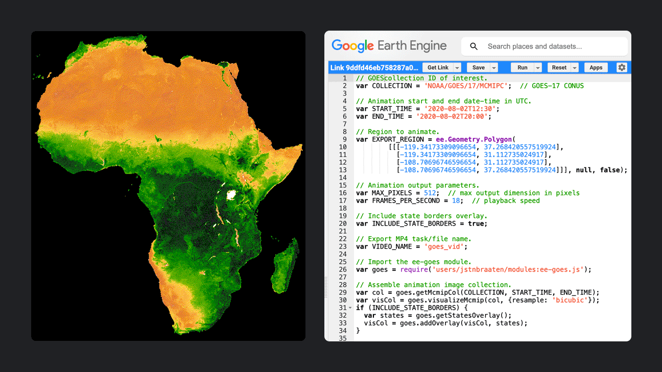 Crop health and water consumption for Africa
