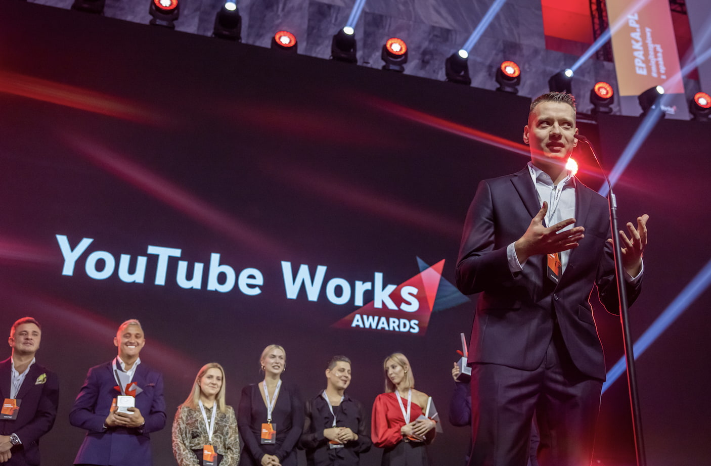 Patryk Wichert at YouTube Works awards